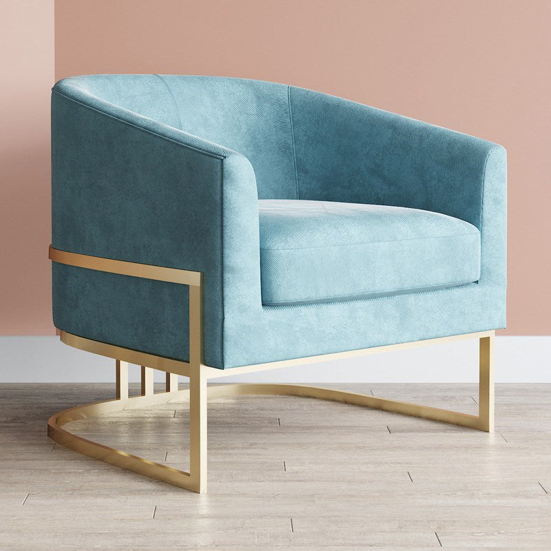 Contemporary 28" Wide Fixed Back Sloped Arms Sponge Barrel Chair