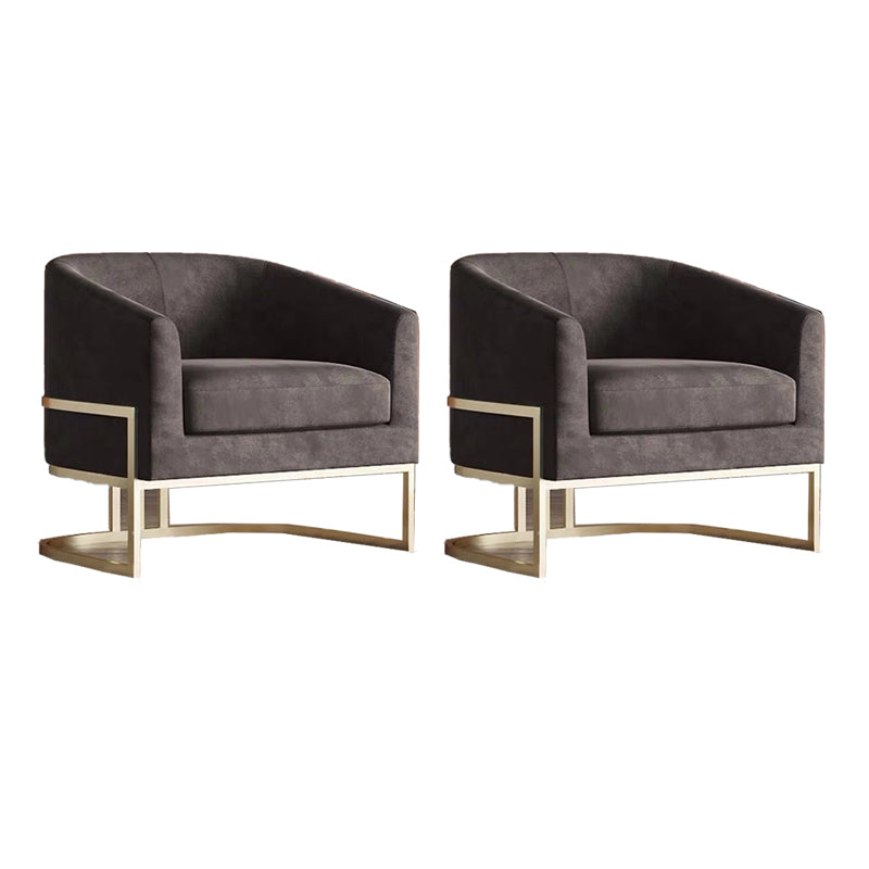 Contemporary 28" Wide Fixed Back Sloped Arms Sponge Barrel Chair