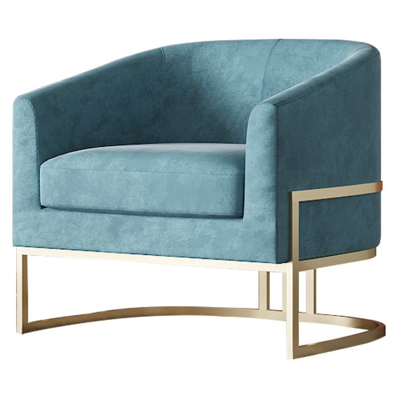 Contemporary 28" Wide Fixed Back Sloped Arms Sponge Barrel Chair