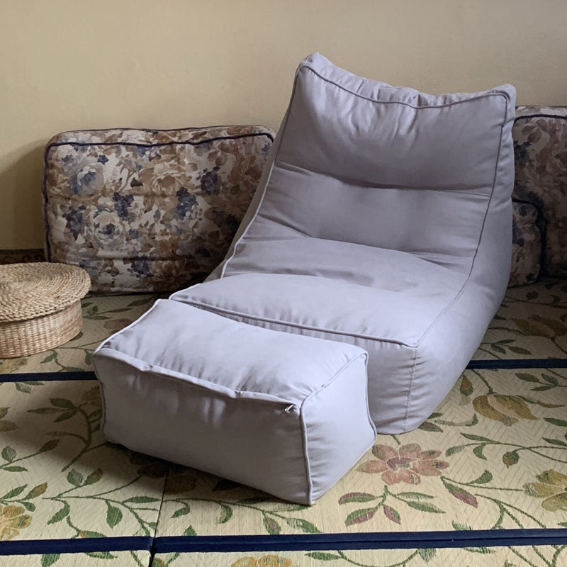 Nordic Style Living Room Fabric Armless with Ottoman Lounge Accent Chair