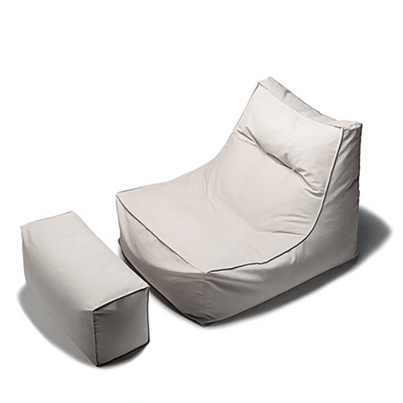 Nordic Style Living Room Fabric Armless with Ottoman Lounge Accent Chair