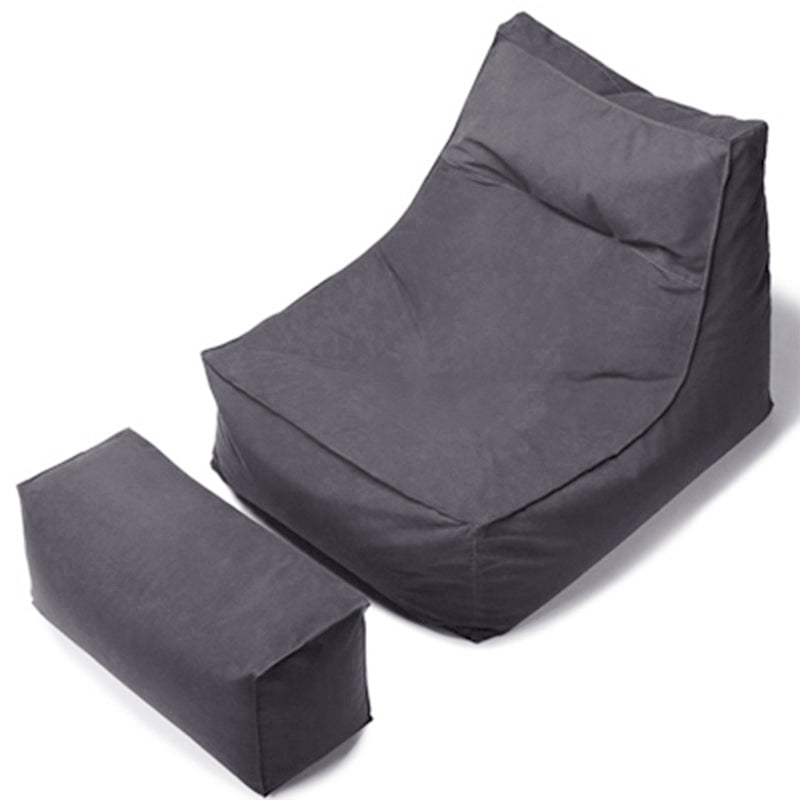 Nordic Style Living Room Fabric Armless with Ottoman Lounge Accent Chair