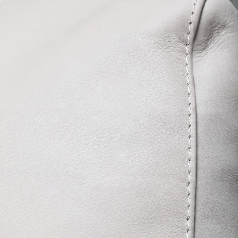 Mid-Century Modern Sled Arm Chair Leather Accent Armchair for Bedroom