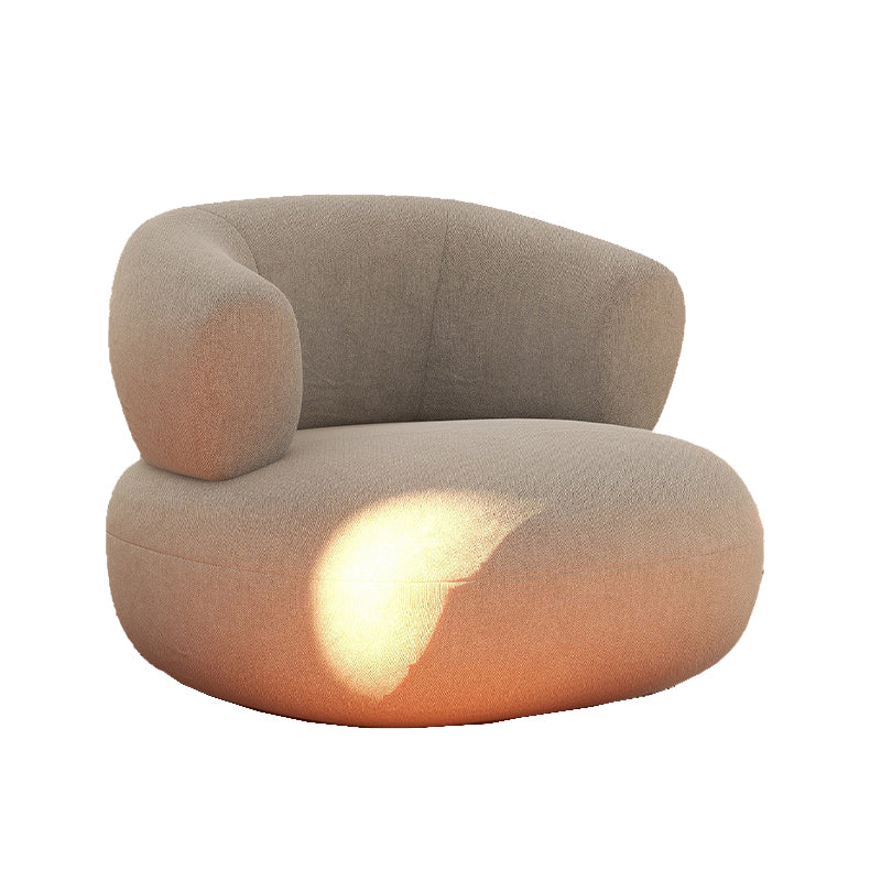 Mid-Century Modern Armless Accent Chair Leather Accent Room Chair for Living Room