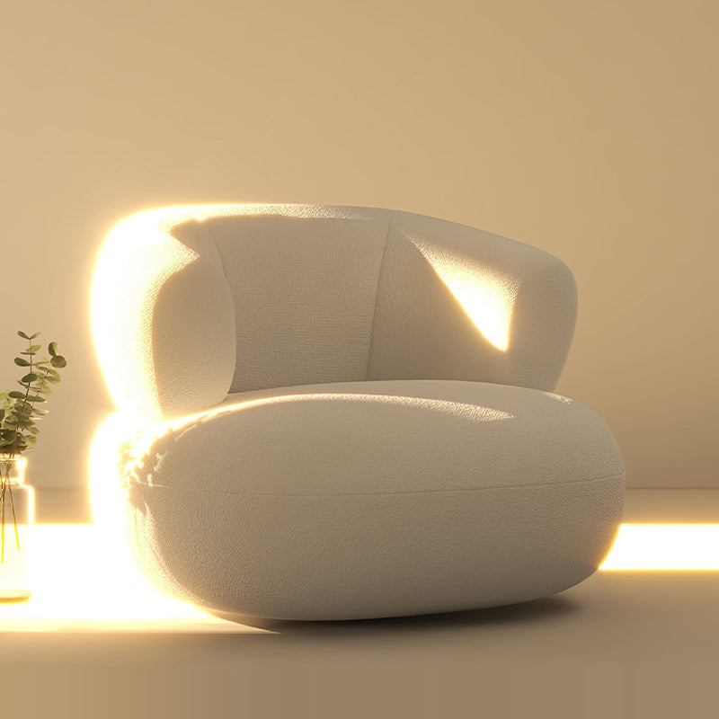 Mid-Century Modern Armless Accent Chair Leather Accent Room Chair for Living Room