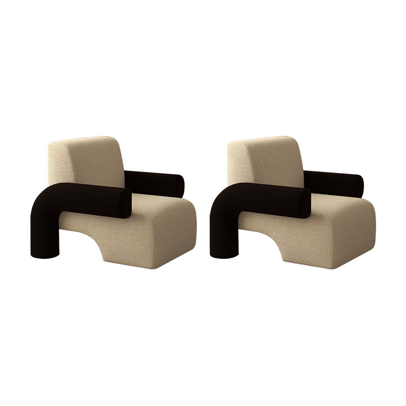 Nordic Style Living Room Velvet Round Arms Tight Back Arm Chair