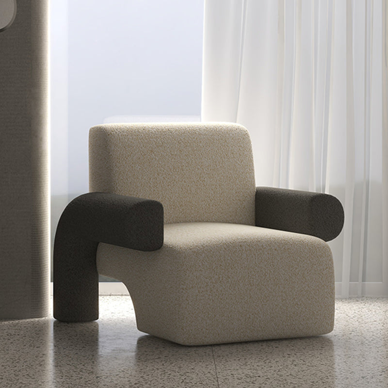 Nordic Style Living Room Velvet Round Arms Tight Back Arm Chair