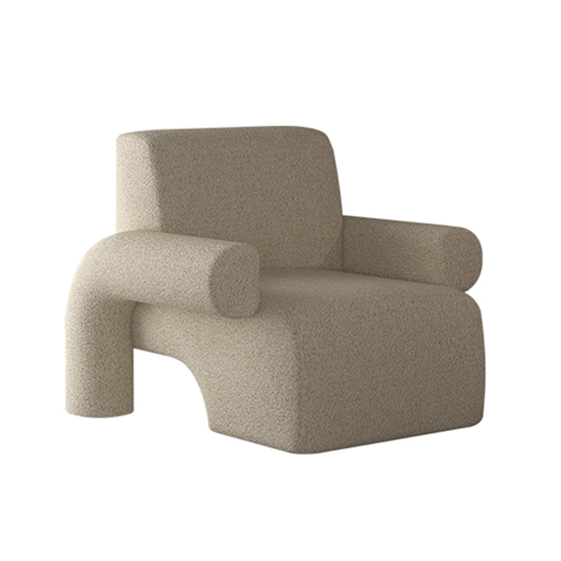 Nordic Style Living Room Velvet Round Arms Tight Back Arm Chair