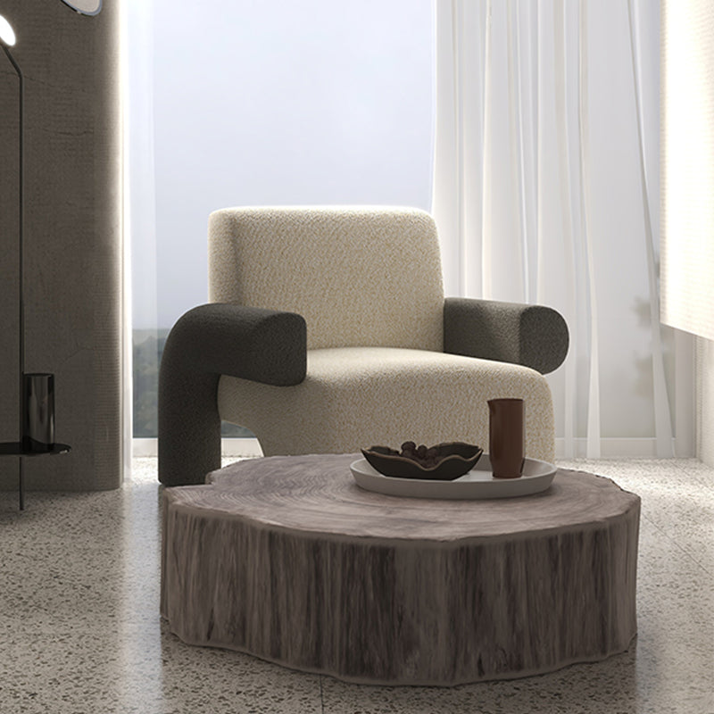 Nordic Style Living Room Velvet Round Arms Tight Back Arm Chair