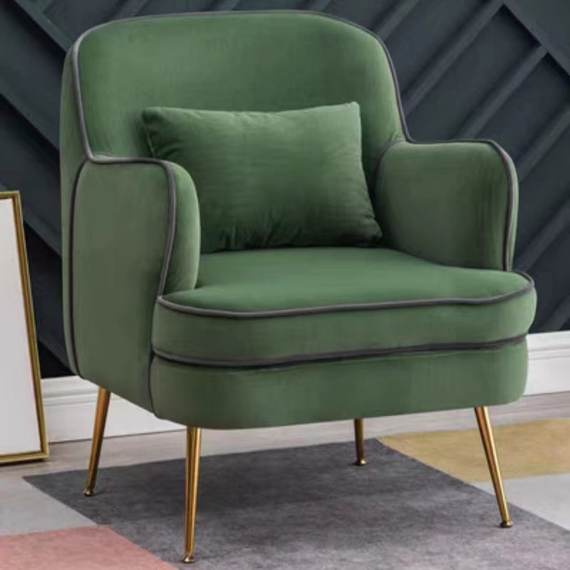 Contemporary 25.6"W x 25.6"D x 32.3" H Recessed Arms Pillow Back ArmChair