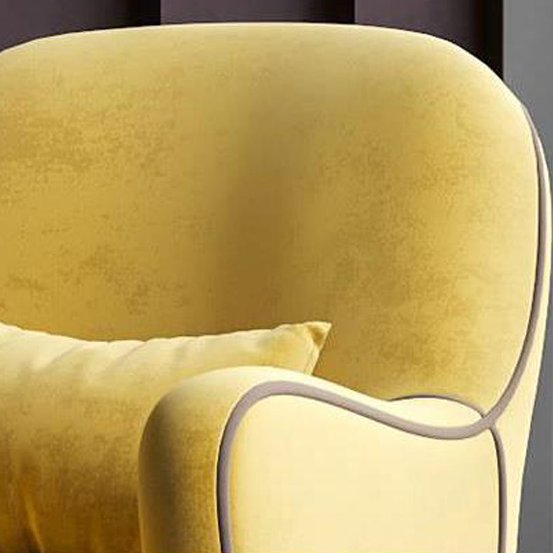 Contemporary 25.6"W x 25.6"D x 32.3" H Recessed Arms Pillow Back ArmChair