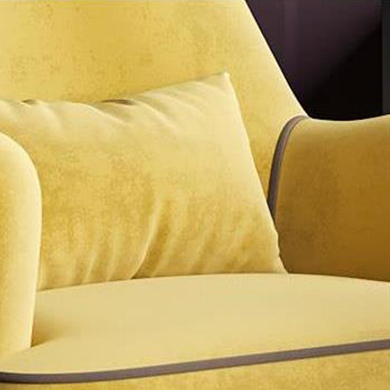 Contemporary 25.6"W x 25.6"D x 32.3" H Recessed Arms Pillow Back ArmChair