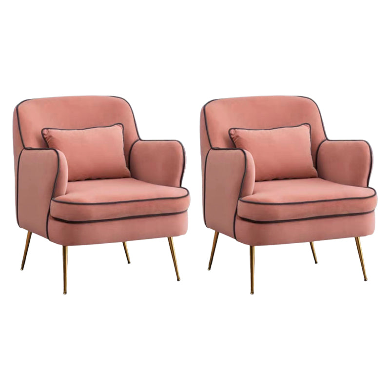 Contemporary 25.6"W x 25.6"D x 32.3" H Recessed Arms Pillow Back ArmChair