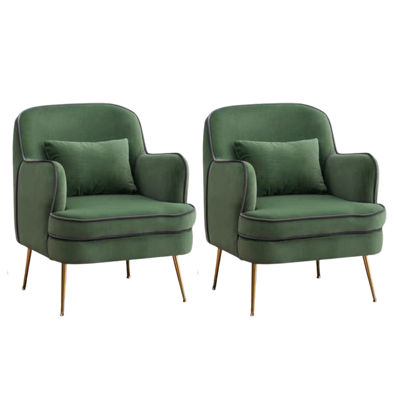 Contemporary 25.6"W x 25.6"D x 32.3" H Recessed Arms Pillow Back ArmChair