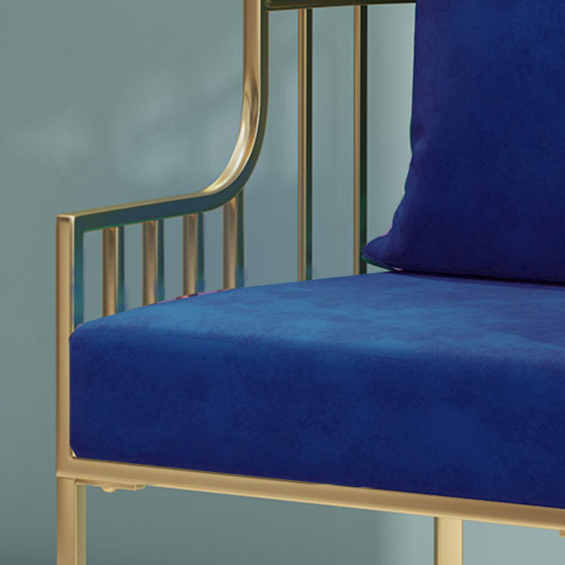 Glam Style 25.6 "Wide Pillow Back Square Arm Metal Frame Balloon Chair