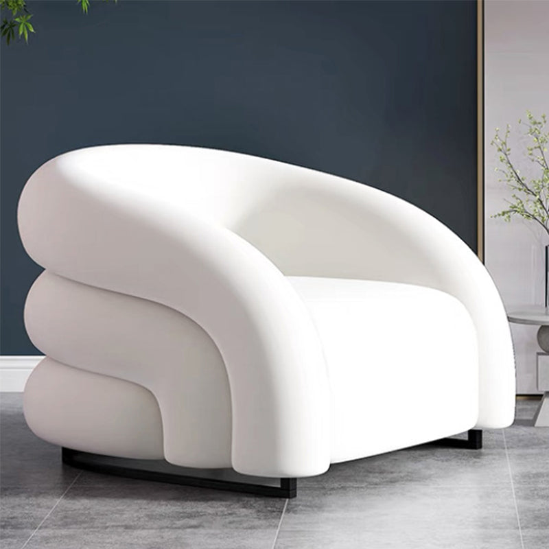 Nordic Style Fabric Armrest without Buffer Backrest Fabric Arm Chair