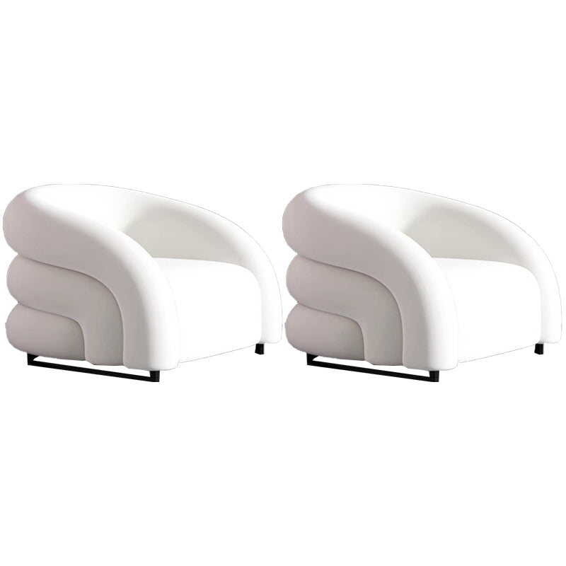 Nordic Style Fabric Armrest without Buffer Backrest Fabric Arm Chair
