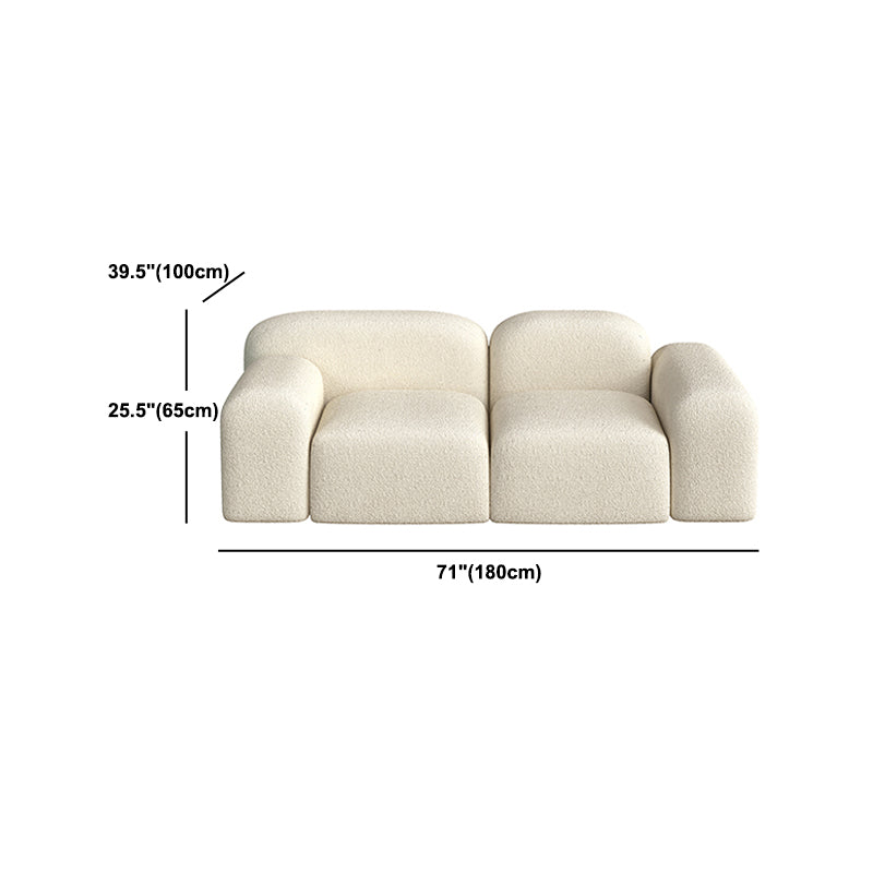 Wool Tight Back Sofa 39.37"W * 25.59" H in White for Living Room