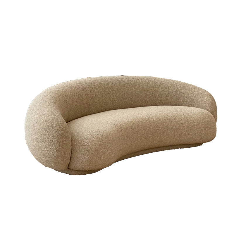 Contemporary Recessed Arm Curved Sofay Moon Shape Sofa for Living Room