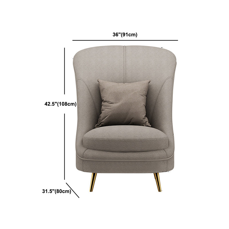 Sloped Arm Curved Sofa with Tight Back Contemporary Sofa for Apartment