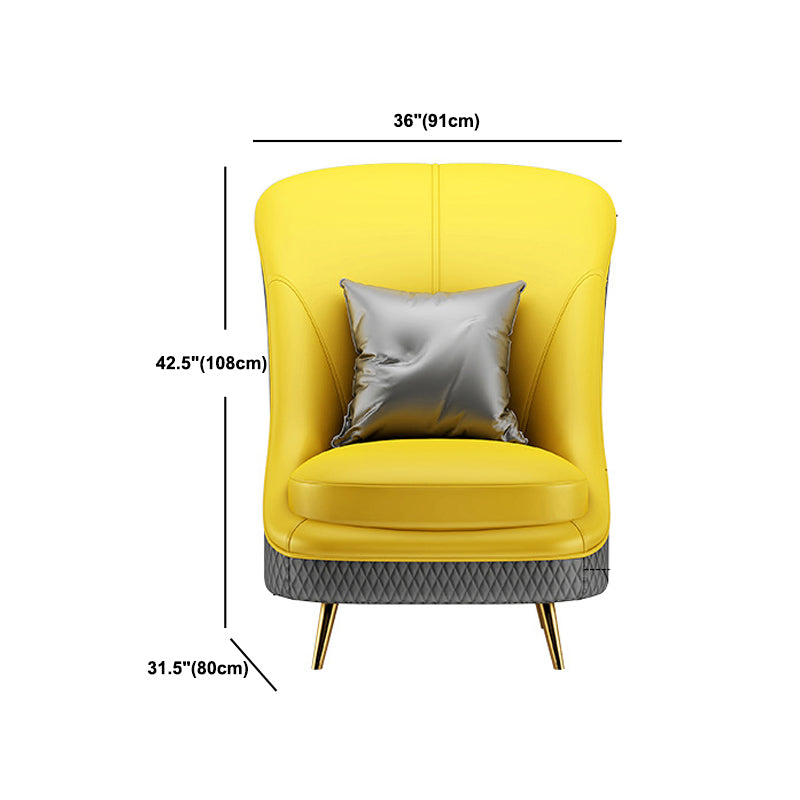 Sloped Arm Curved Sofa with Tight Back Contemporary Sofa for Apartment