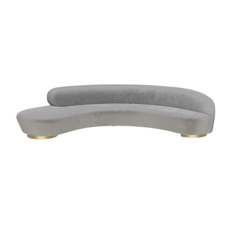 Contemporary Curved SofaWool Recessed Arm Sofa 35.43 inch Wide