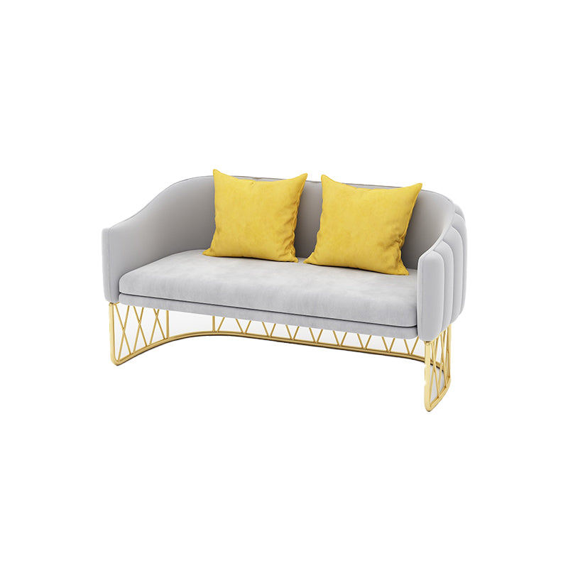 Modern Sloped Arm Sofa with Tight Back and Single Cushion Seat