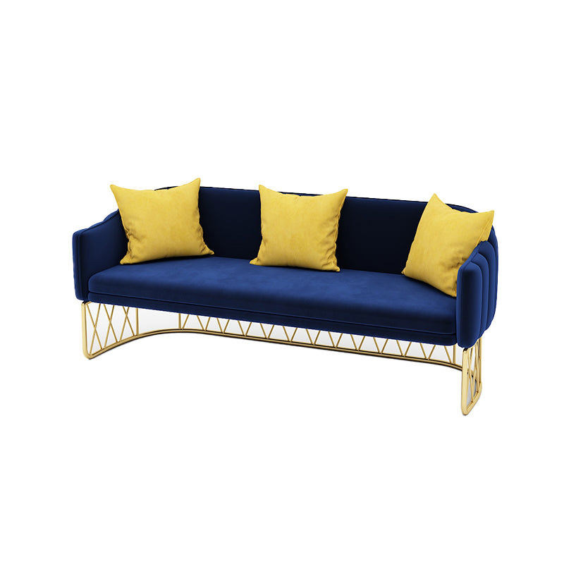 Modern Sloped Arm Sofa with Tight Back and Single Cushion Seat