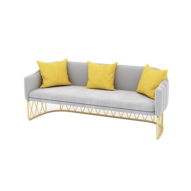 Modern Sloped Arm Sofa with Tight Back and Single Cushion Seat