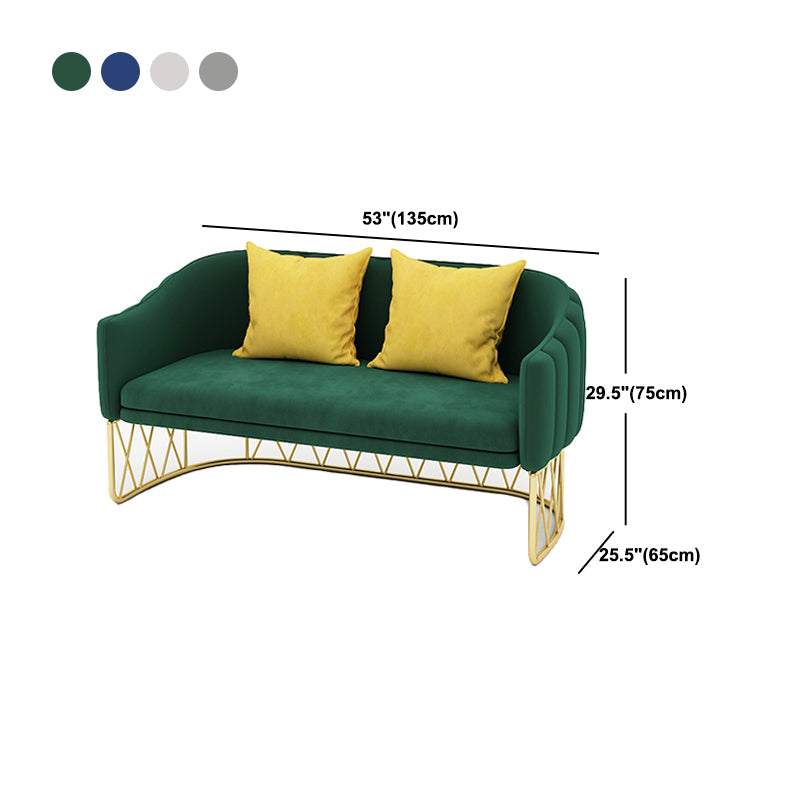Modern Sloped Arm Sofa with Tight Back and Single Cushion Seat