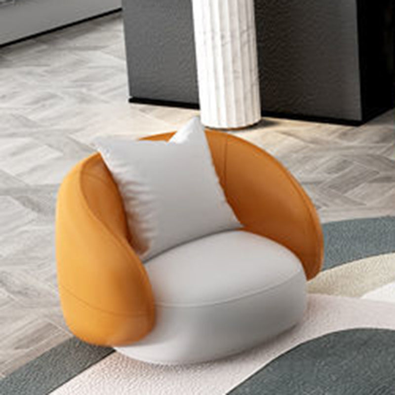 Contemporary Curved Sofa for Apartment with Tuxedo Arm Sofa 35.43" Wide