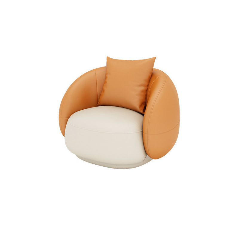 Contemporary Curved Sofa for Apartment with Tuxedo Arm Sofa 35.43" Wide