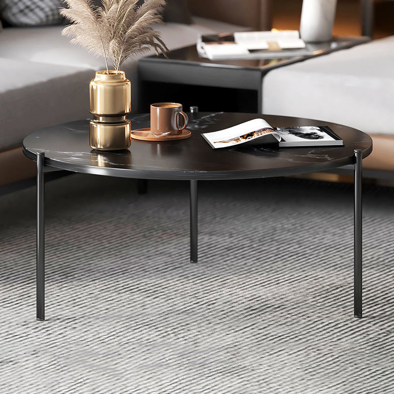 3 Legs Coffee Table Round Solid Wood Coffee Table for Living Room