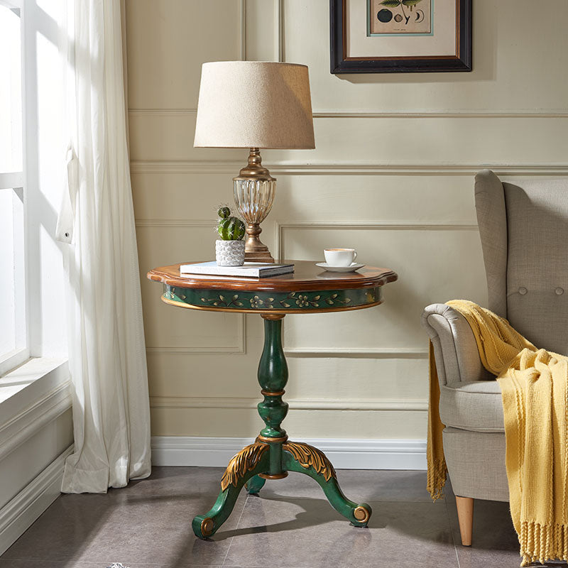 French Country Distressed Cocktail Table Wooden Coffee Table for Home