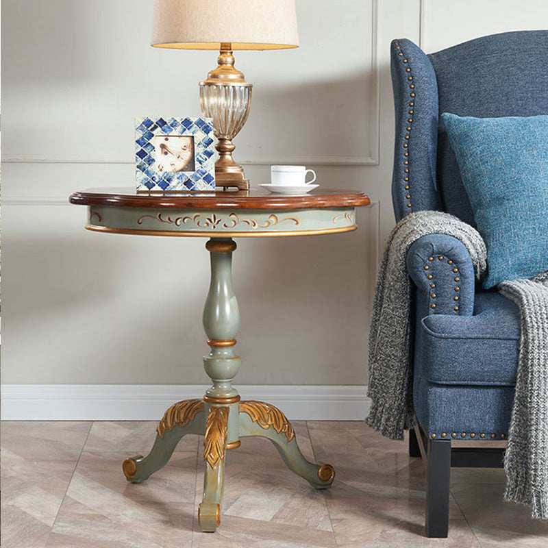 French Country Distressed Cocktail Table Wooden Coffee Table for Home