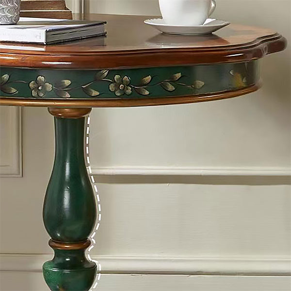 French Country Distressed Cocktail Table Wooden Coffee Table for Home