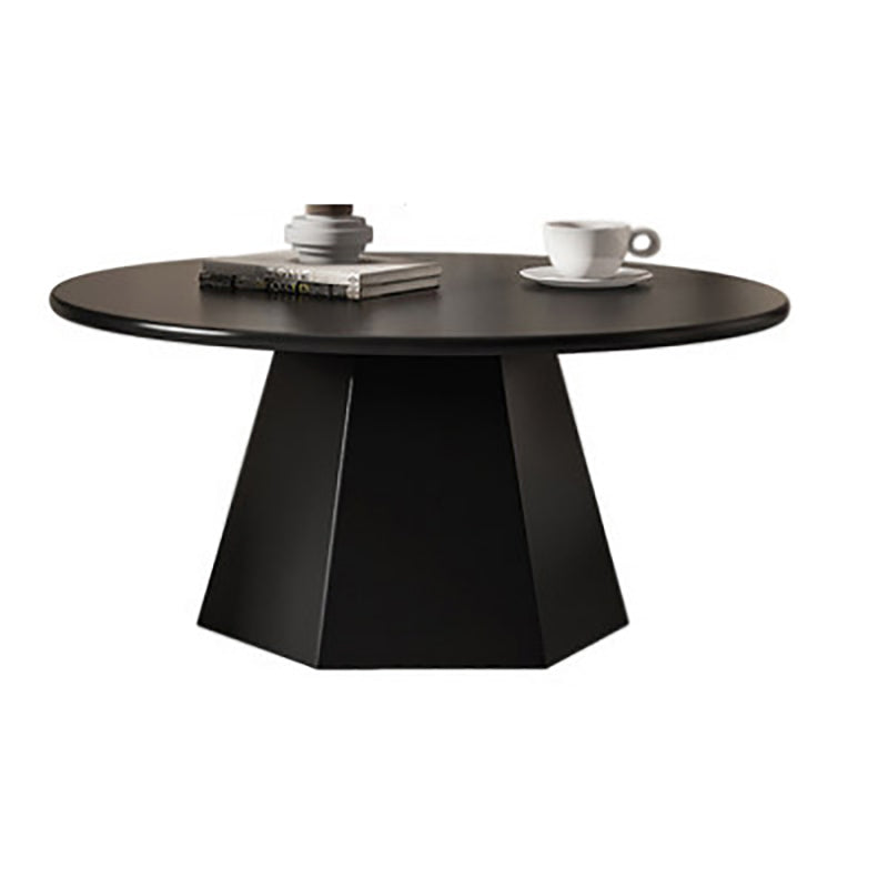 Iron Geometric Coffee Table Round Coffee Table for Living Room