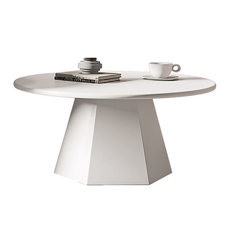 Iron Geometric Coffee Table Round Coffee Table for Living Room