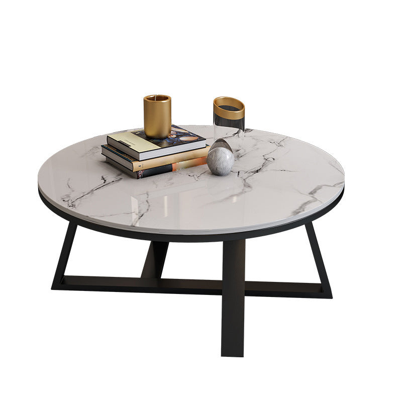 Slate Round Coffee Table Minimalist Round Coffee Table for Living Room