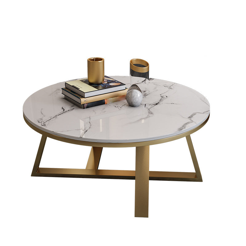 Slate Round Coffee Table Minimalist Round Coffee Table for Living Room