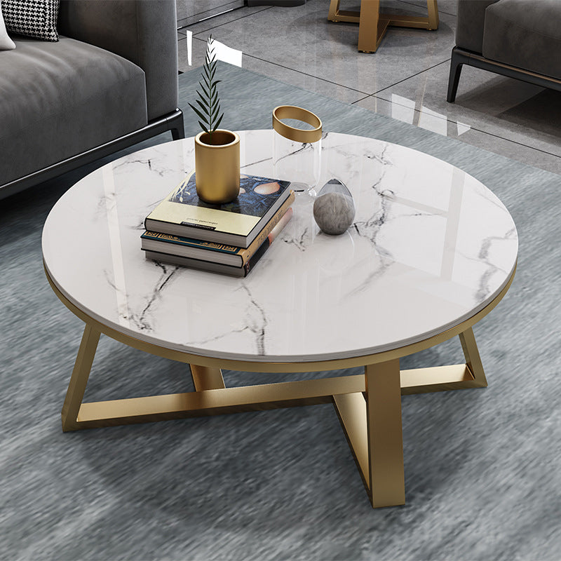 Slate Round Coffee Table Minimalist Round Coffee Table for Living Room