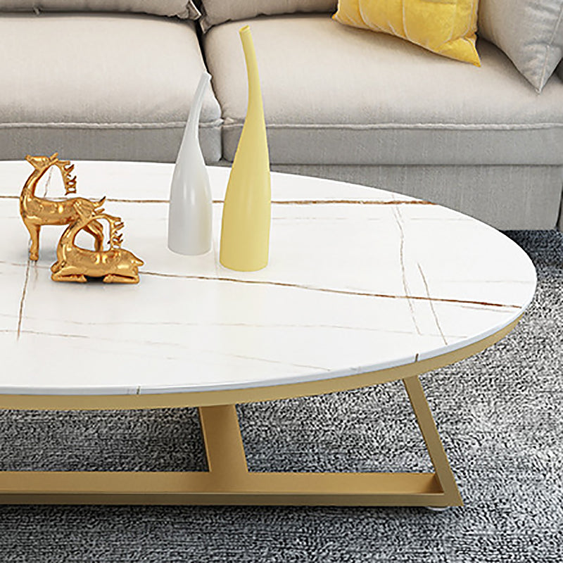 Cross Legs Coffee Table Modern Slate Oval Coffee Table Minimalist