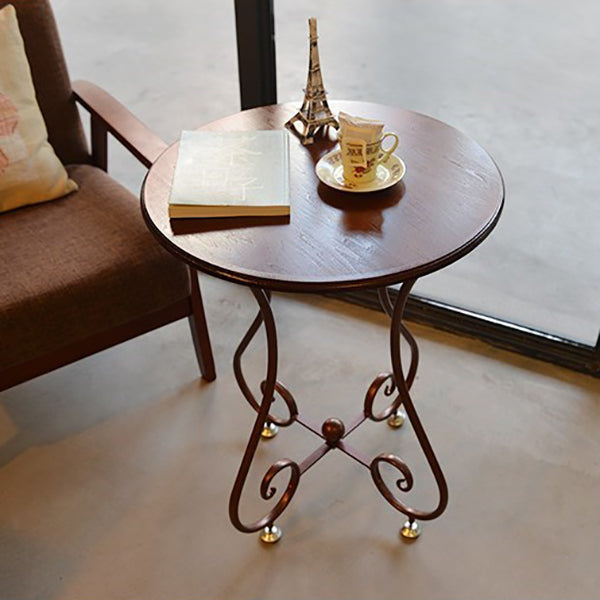 Iron Geometric Coffee Table Round Modern Minimalist Coffee Table