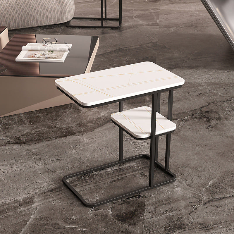 7.9"H Modern Style Side End Table Metal Frame Sofa Side Accent Table