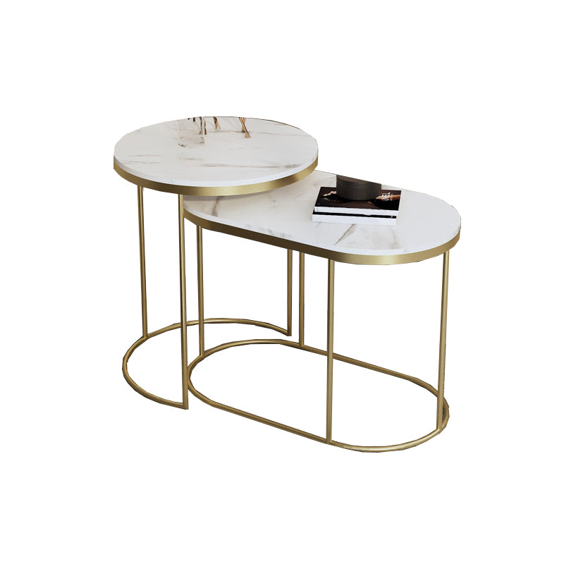 18.36" Tall Side End Table Contemporary Metal Frame Side Accent Table