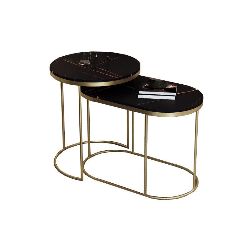 18.36" Tall Side End Table Contemporary Metal Frame Side Accent Table