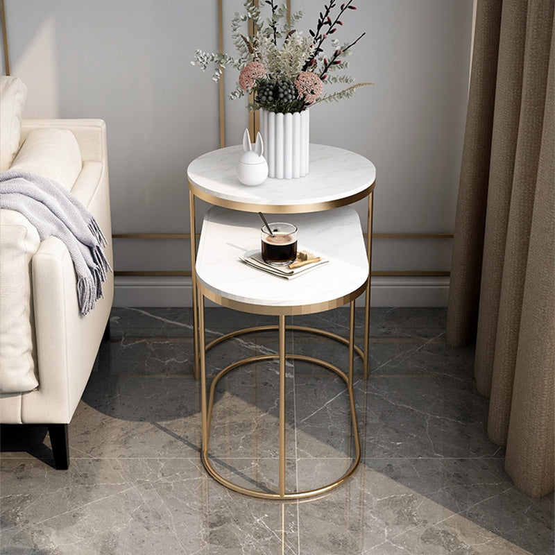 18.36" Tall Side End Table Contemporary Metal Frame Side Accent Table