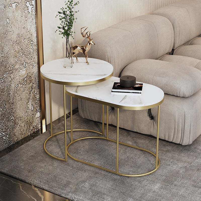 18.36" Tall Side End Table Contemporary Metal Frame Side Accent Table