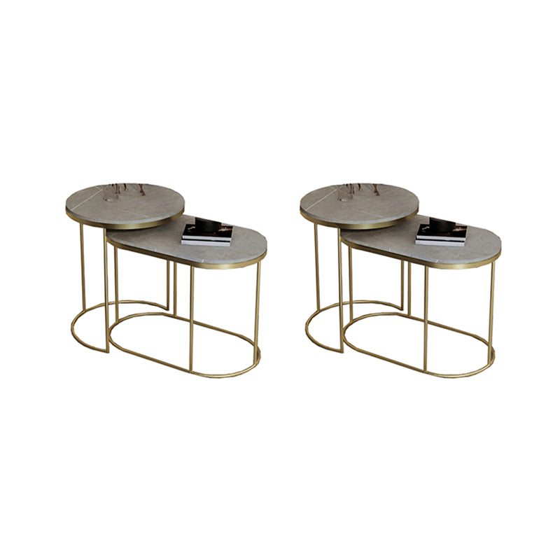 18.36" Tall Side End Table Contemporary Metal Frame Side Accent Table