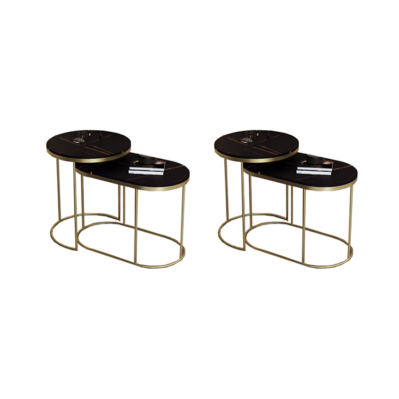 18.36" Tall Side End Table Contemporary Metal Frame Side Accent Table